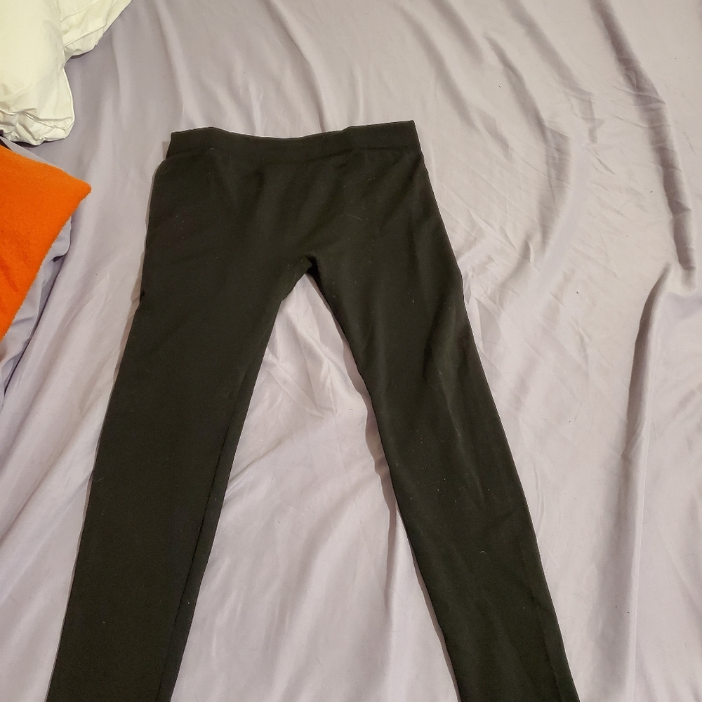 Black fleece lined leggings